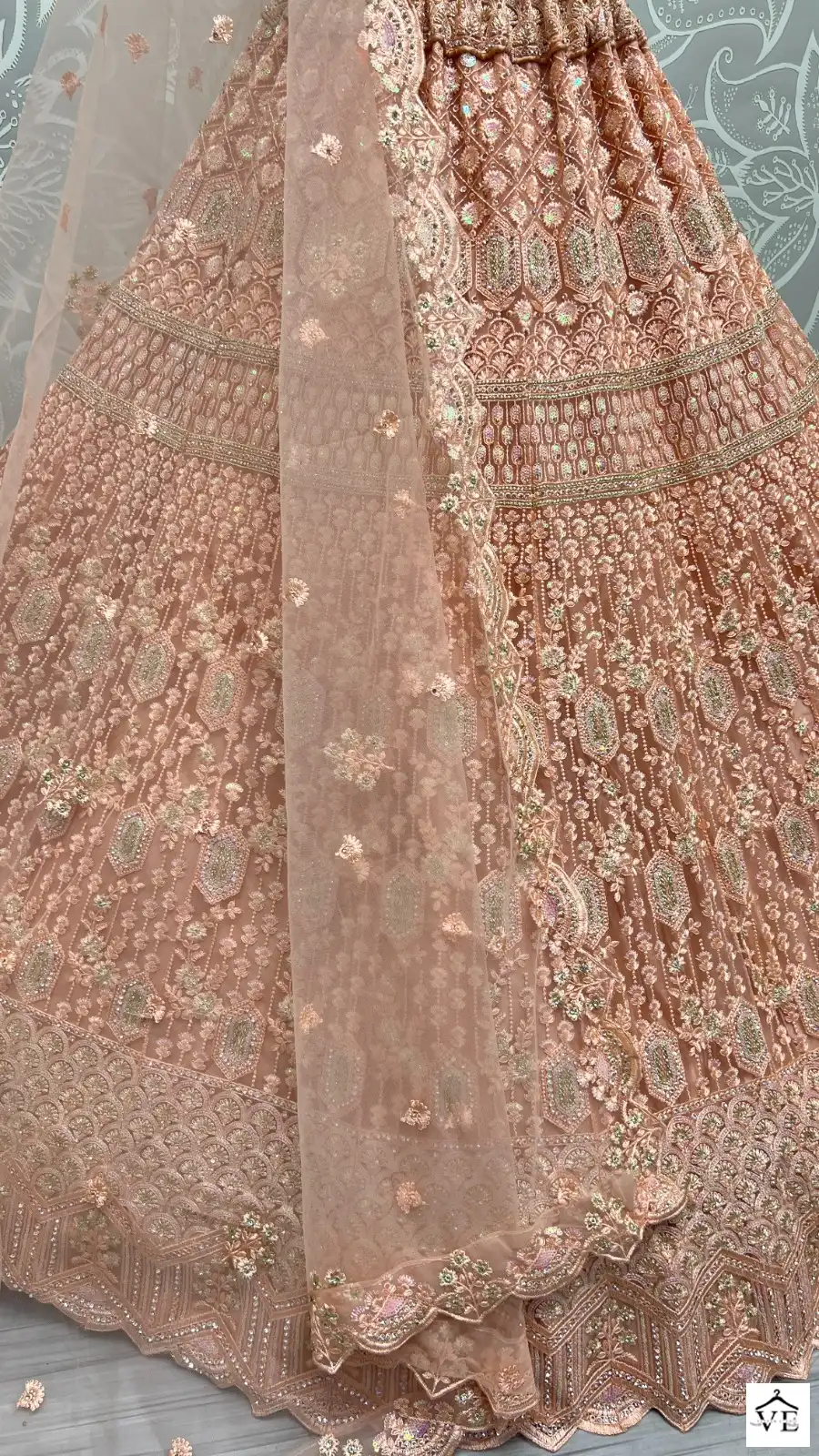 Anjani Art 2470A To 2470C Heavy Net Wholesale Lehenga Catalog — Wholesale Lehenga, MPA wholesale from Surat - Gallery Image 7