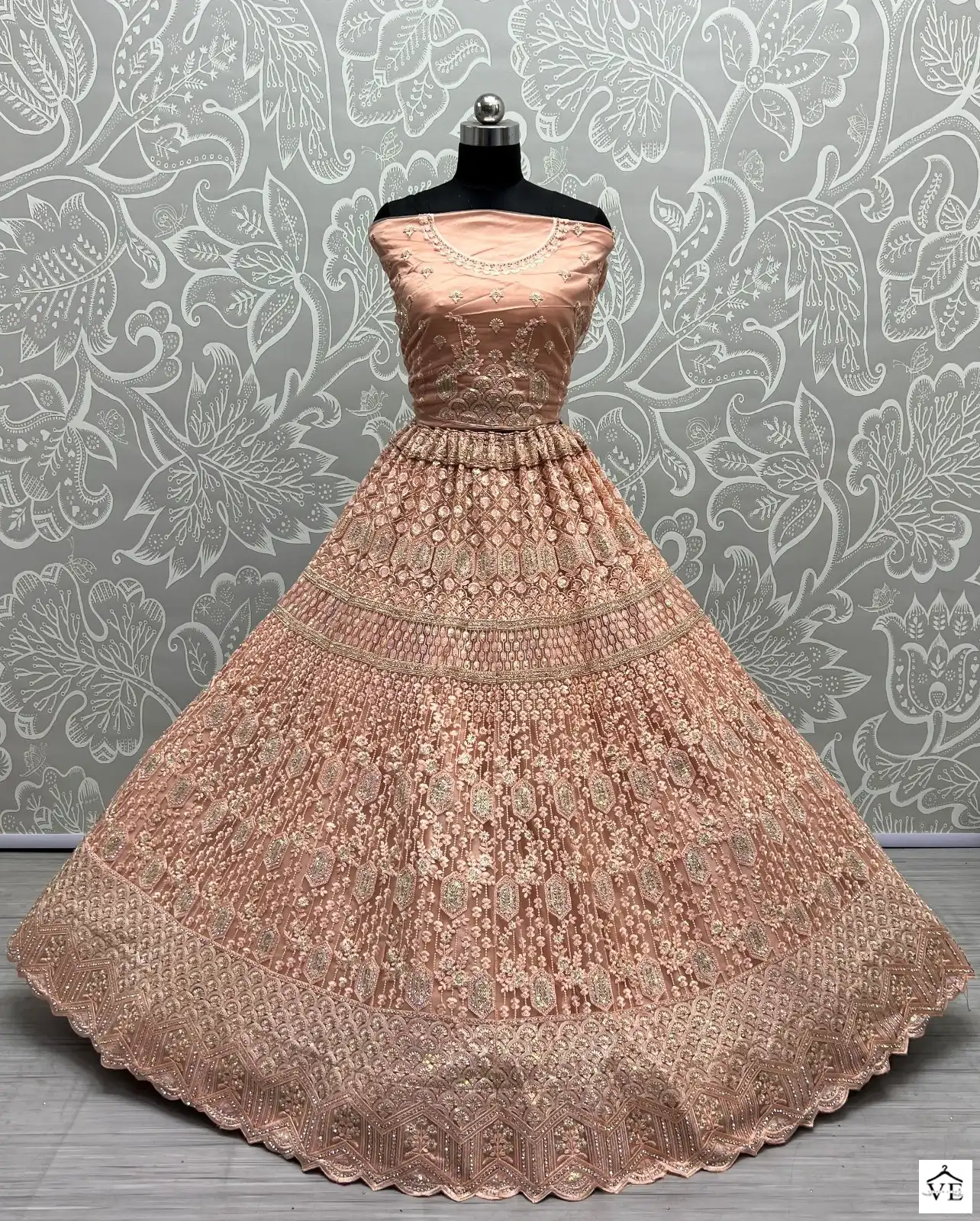 Anjani Art 2470A To 2470C Heavy Net Wholesale Lehenga Catalog — Wholesale Lehenga, MPA wholesale from Surat - Gallery Image 8