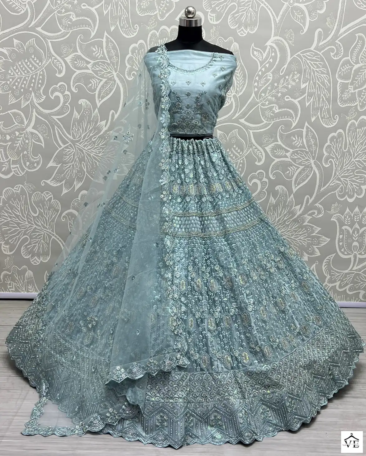 Anjani Art 2470A To 2470C Heavy Net Wholesale Lehenga Catalog — Wholesale Lehenga, MPA wholesale from Surat — view 1