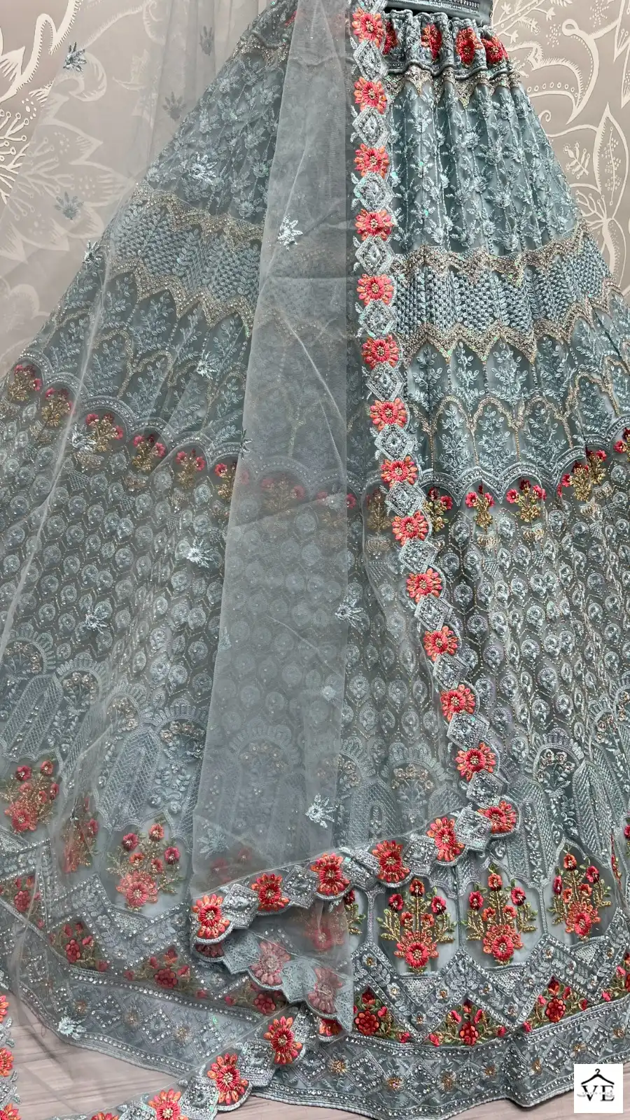 Anjani Art 2471A To 2471C Heavy Net Wholesale Lehenga Catalog — Wholesale Lehenga, MPA wholesale from Surat — view 12