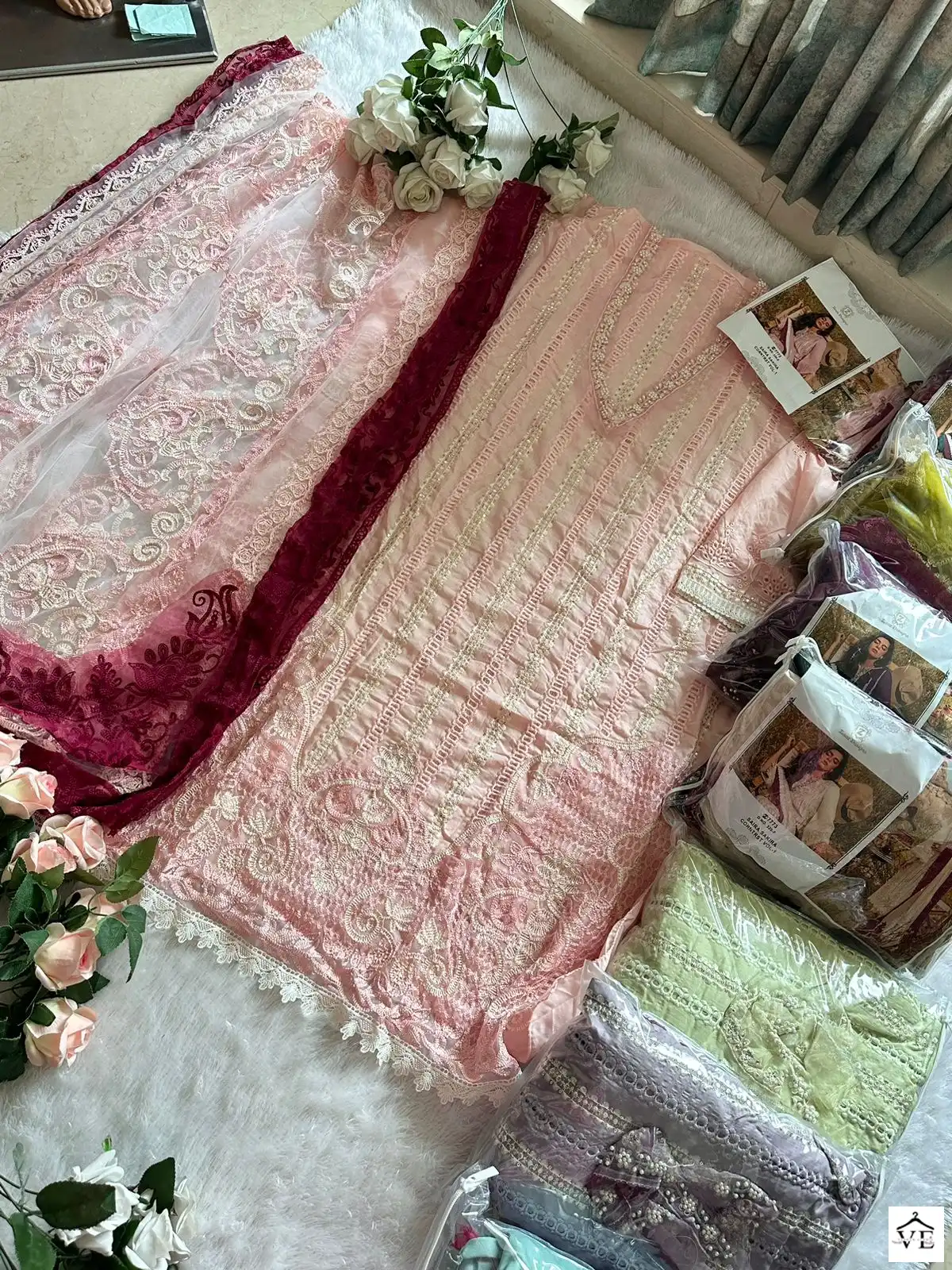 Ziaaz 320 Semi Stitched Colours Cambric Cotton Wholesale Pakistani Salwar Suit Catalog — Wholesale Salwar Suits, MPA wholesale from Surat - Gallery Image 14