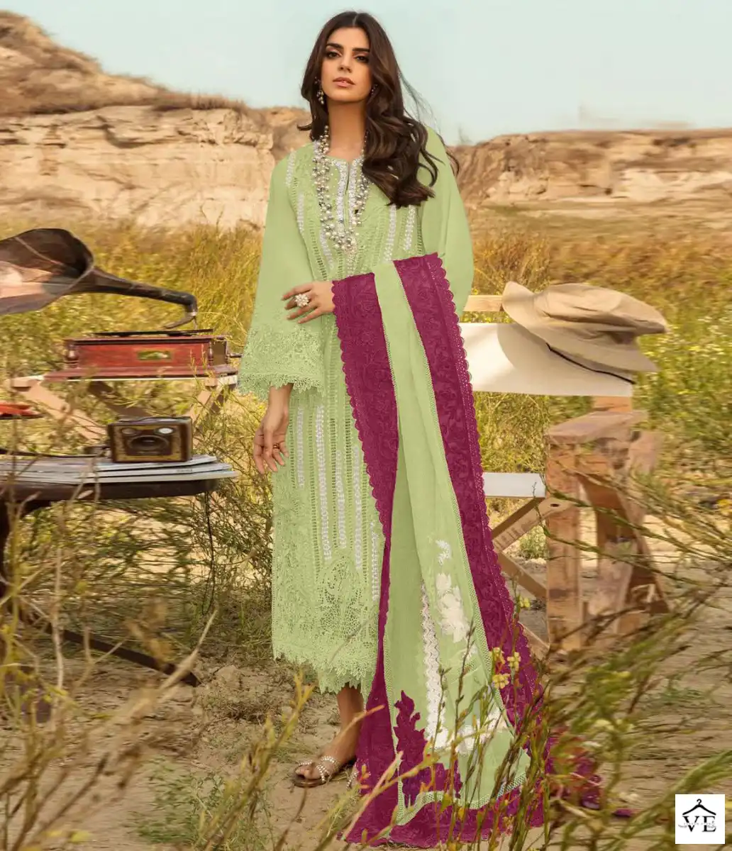 Ziaaz 320 Semi Stitched Colours Cambric Cotton Wholesale Pakistani Salwar Suit Catalog — Wholesale Salwar Suits, MPA wholesale from Surat — view 1