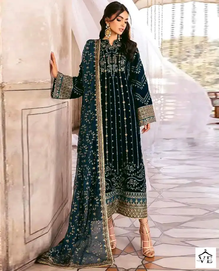 Vardan Ethnic A 67 Faux Georgette Wholesale Pakistani Salwar Suit Catalog — Wholesale Salwar Suits, MPA wholesale from Surat — view 1