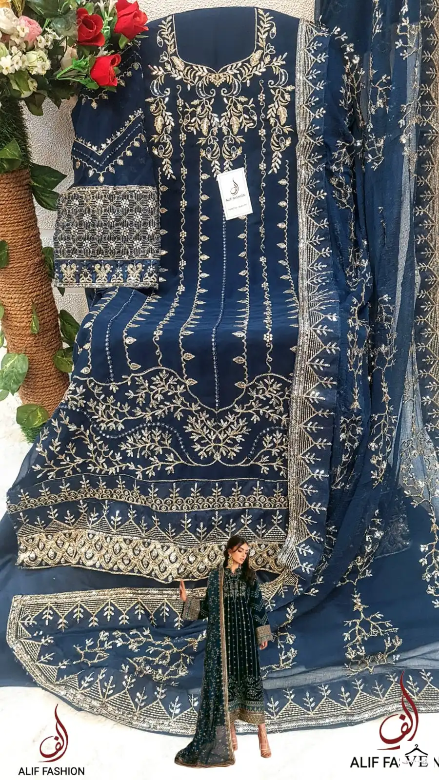 Vardan Ethnic A 67 Faux Georgette Wholesale Pakistani Salwar Suit Catalog — Wholesale Salwar Suits, MPA wholesale from Surat - Gallery Image 7