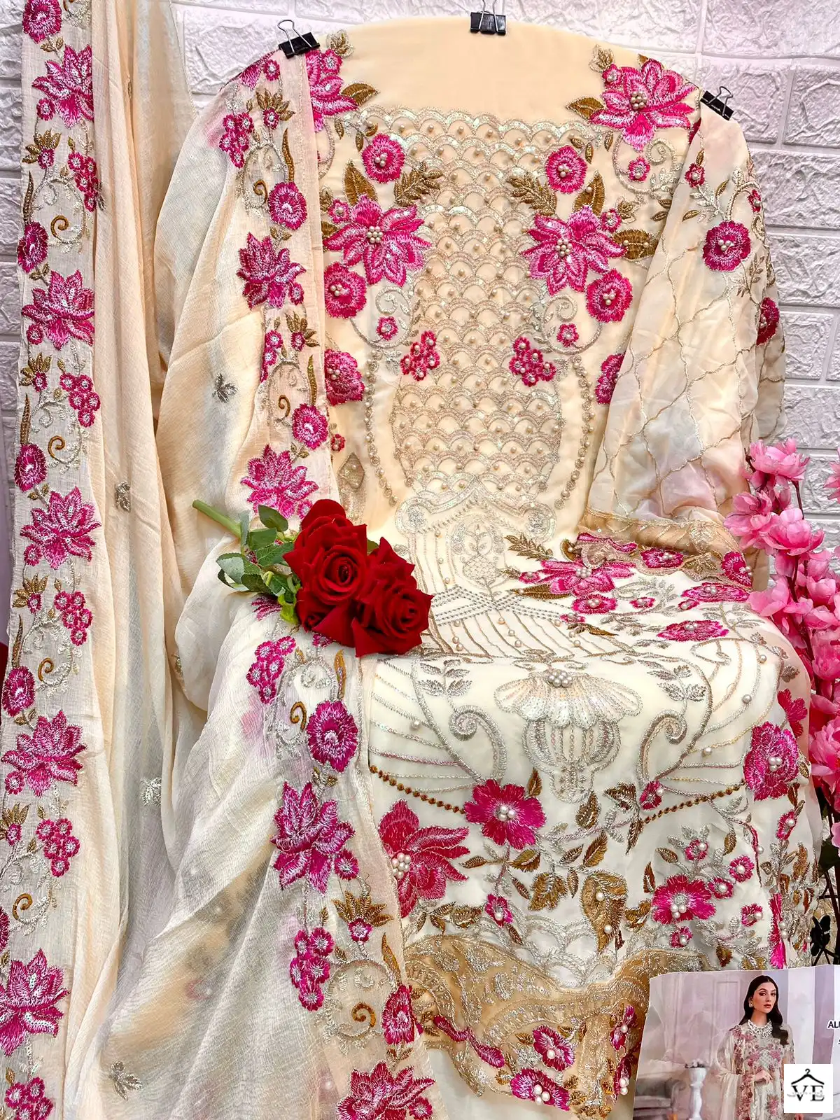 Vardan Ethnic A 76 Faux Georgette Wholesale Pakistani Salwar Suit Catalog — Wholesale Salwar Suits, MPA wholesale from Surat - Gallery Image 4
