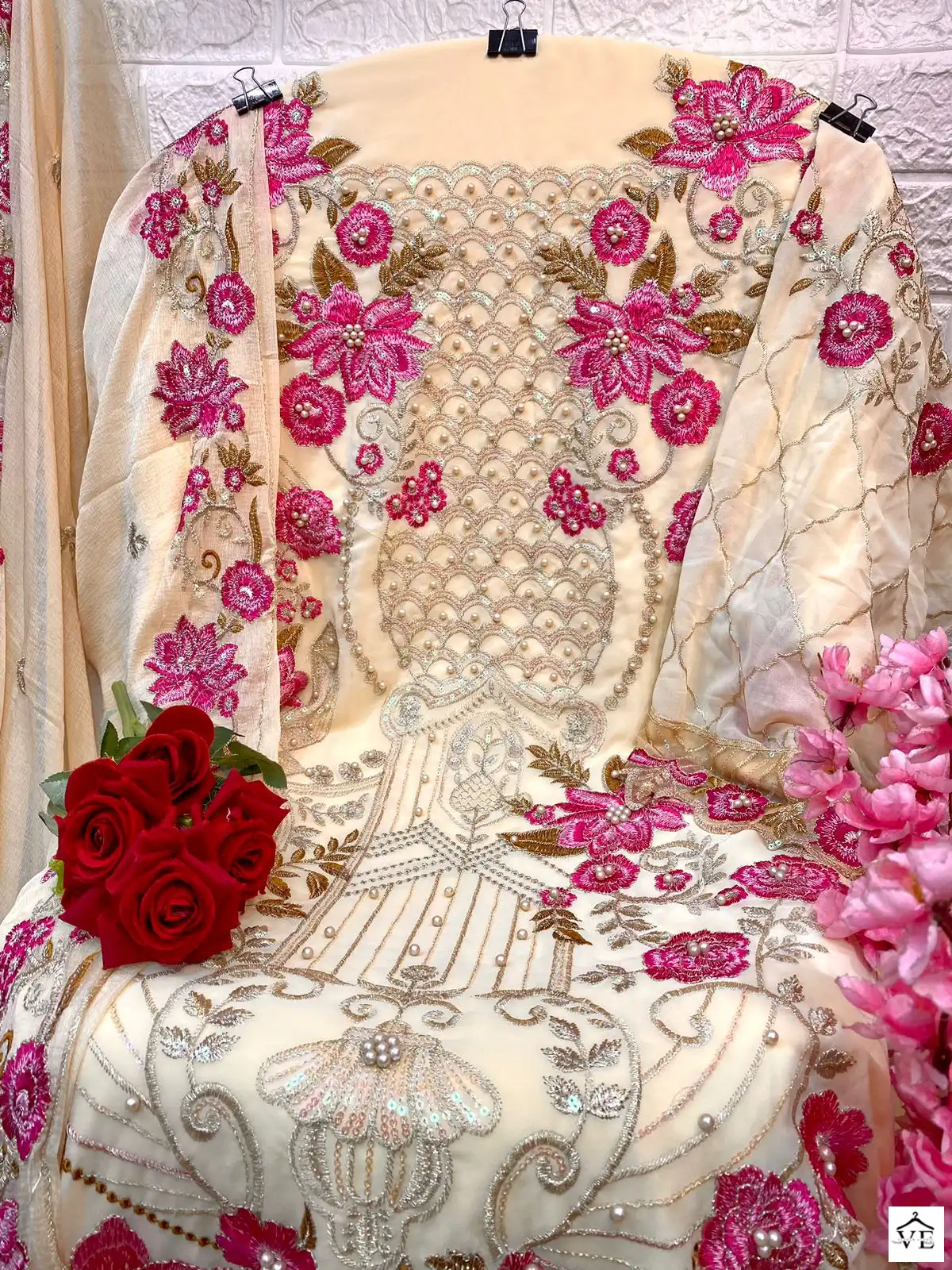 Vardan Ethnic A 76 Faux Georgette Wholesale Pakistani Salwar Suit Catalog — Wholesale Salwar Suits, MPA wholesale from Surat — view 5