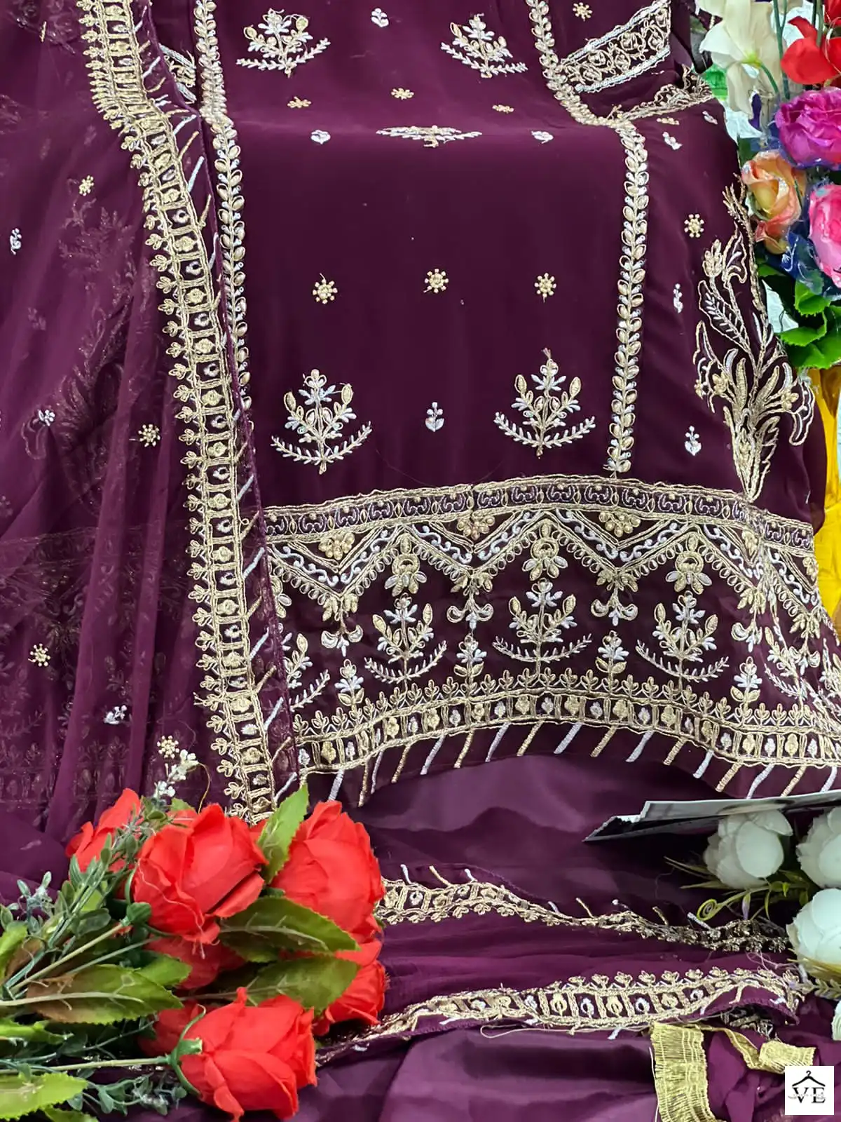 Zaha Aaeesha 10115 Georgette Wholesale Pakistani Salwar Suit Catalog — Wholesale Salwar Suits, MPA wholesale from Surat - Gallery Image 10
