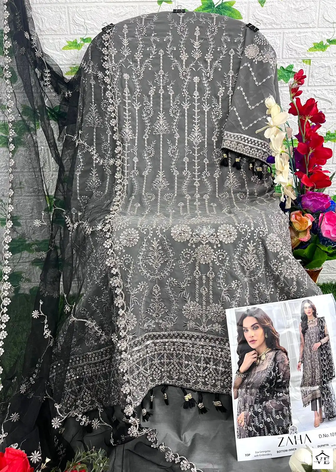 Zaha Aaeesha Vol 2 Georgette Wholesale Pakistani Salwar Suit Catalog — Wholesale Salwar Suits, MPA wholesale from Surat - Gallery Image 9