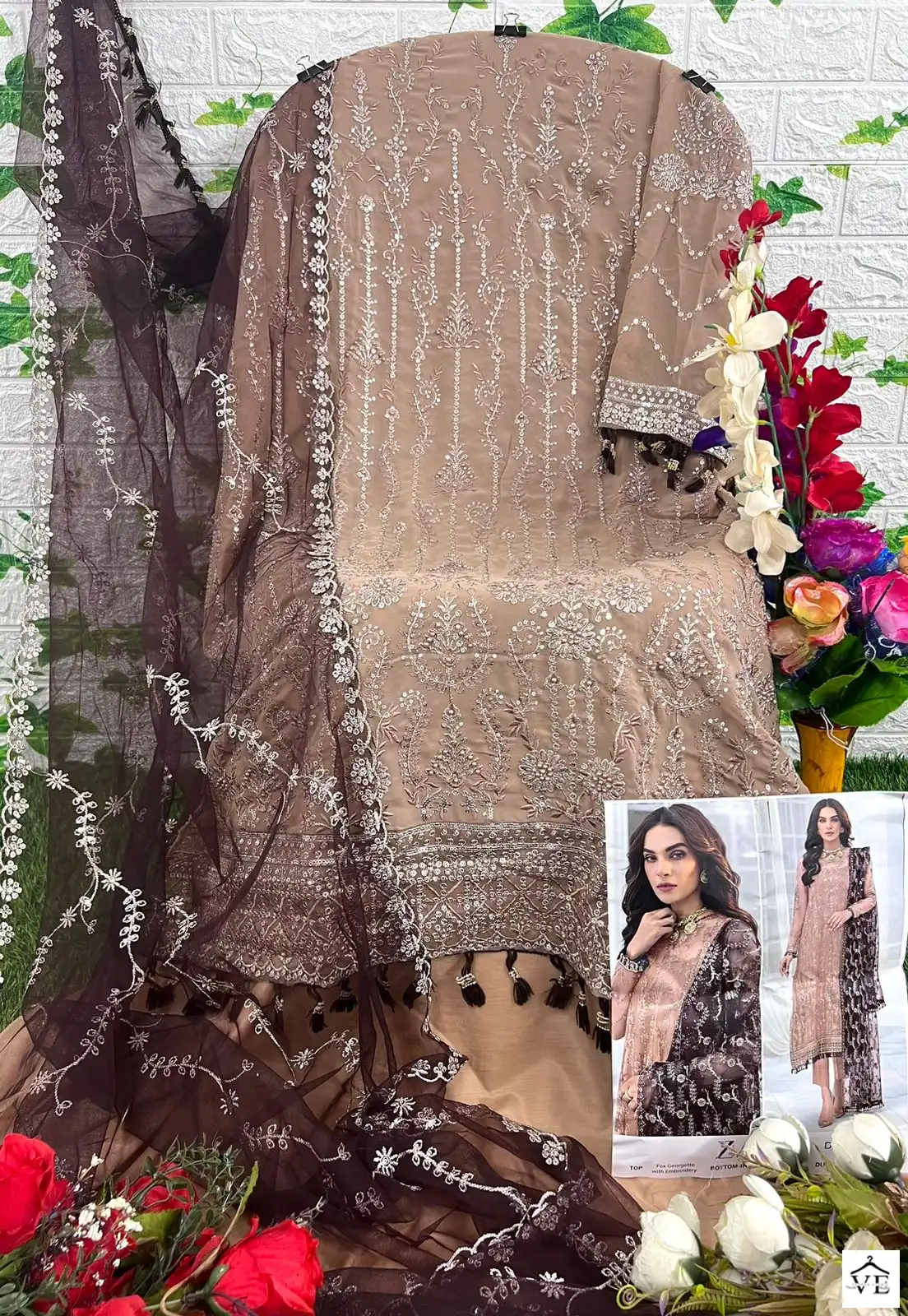 Zaha Aaeesha Vol 2 Georgette Wholesale Pakistani Salwar Suit Catalog — Wholesale Salwar Suits, MPA wholesale from Surat - Gallery Image 12