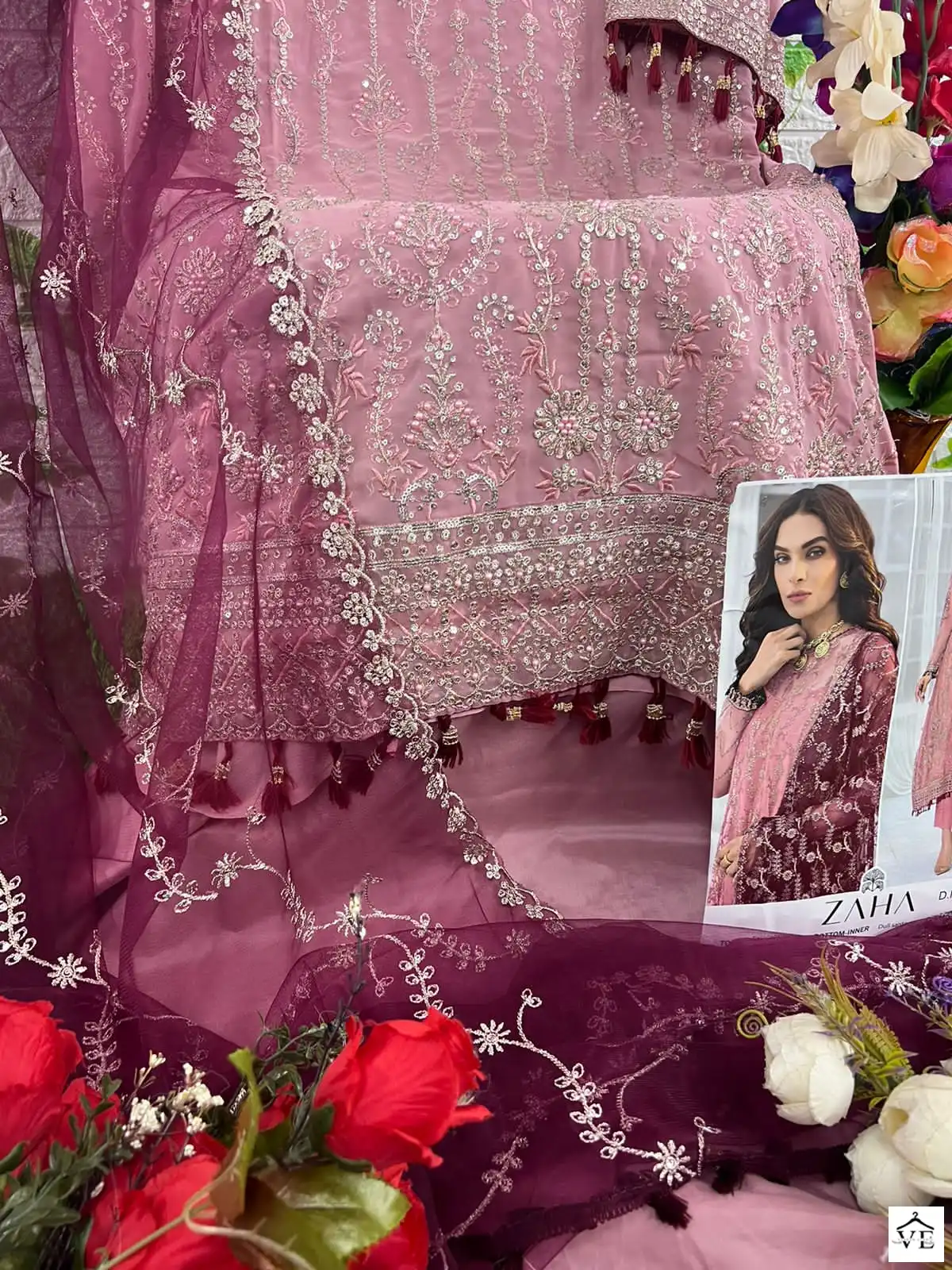 Zaha Aaeesha Vol 2 Georgette Wholesale Pakistani Salwar Suit Catalog — Wholesale Salwar Suits, MPA wholesale from Surat - Gallery Image 6