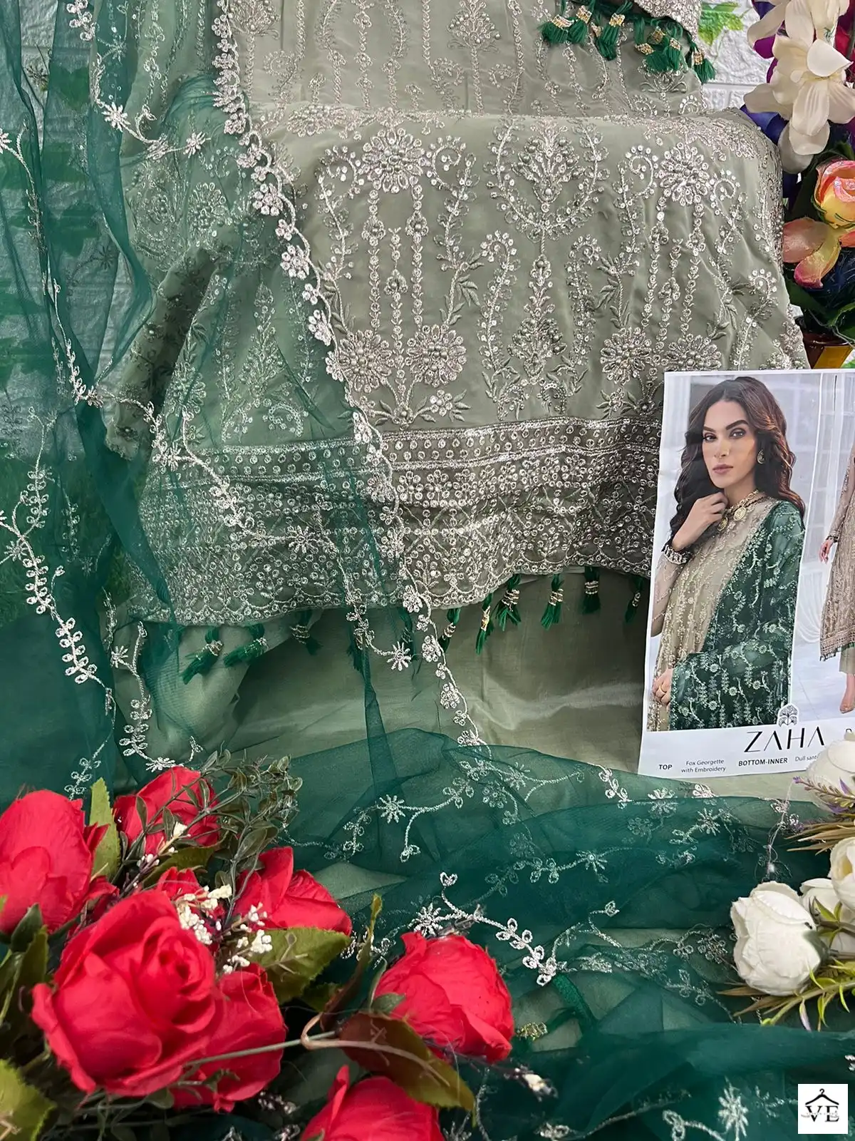 Zaha Aaeesha Vol 2 Georgette Wholesale Pakistani Salwar Suit Catalog — Wholesale Salwar Suits, MPA wholesale from Surat - Gallery Image 7