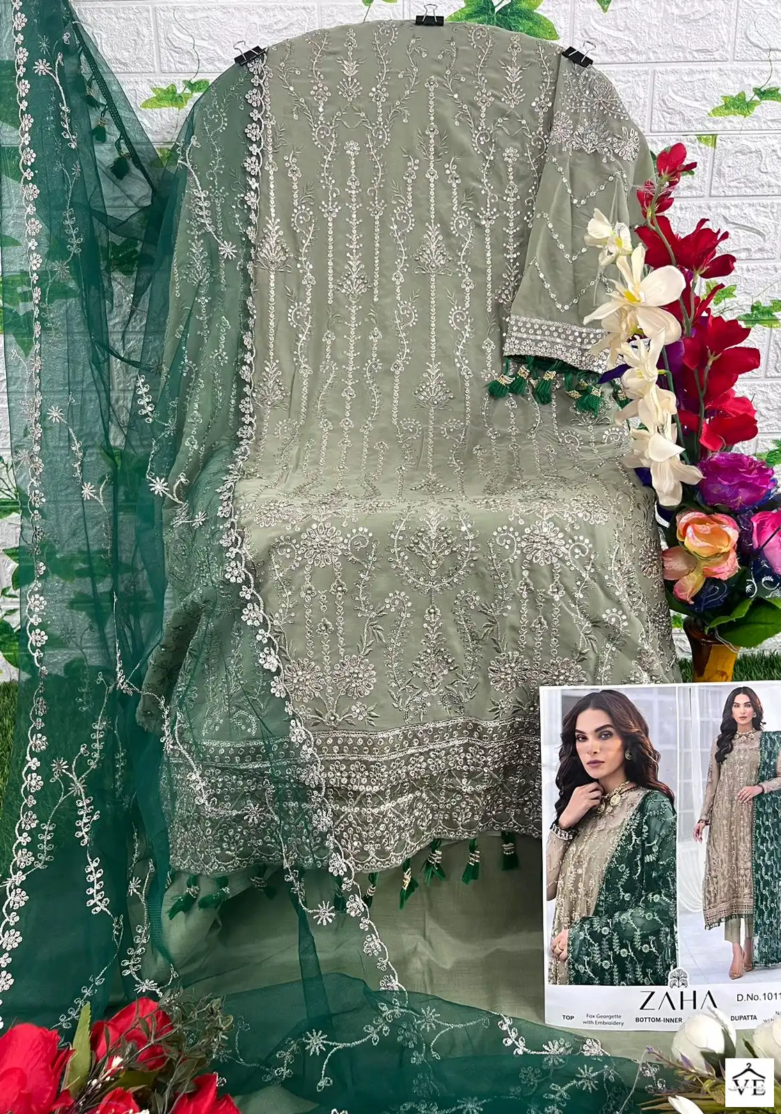 Zaha Aaeesha Vol 2 Georgette Wholesale Pakistani Salwar Suit Catalog — Wholesale Salwar Suits, MPA wholesale from Surat - Gallery Image 8