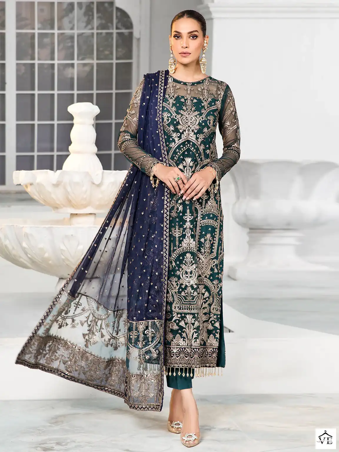 Zaha Aaeesha Vol 3 Georgette Wholesale Pakistani Salwar Suit Catalog — Wholesale Salwar Suits, MPA wholesale from Surat — view 1