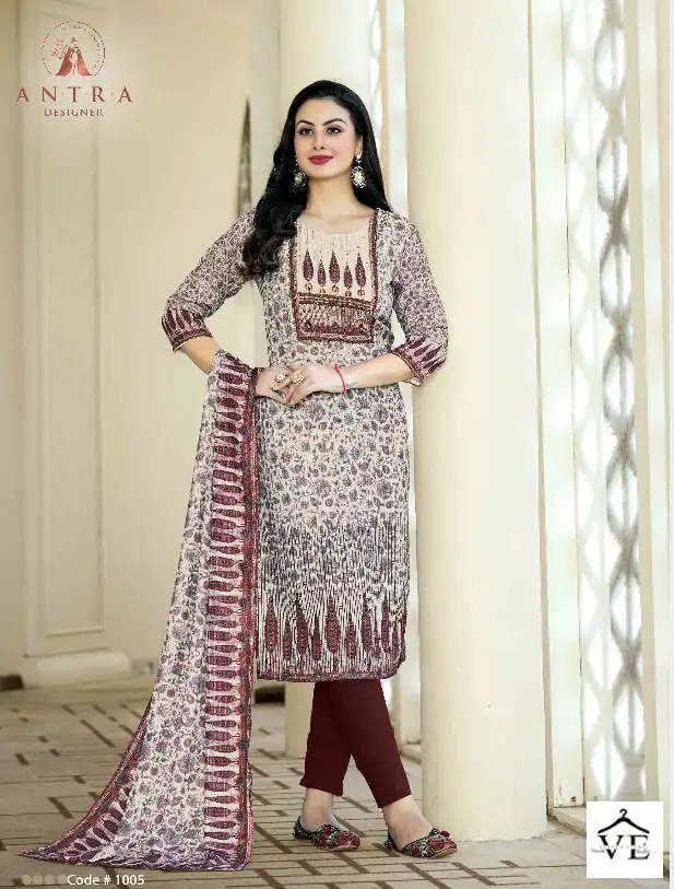 Antra Aaradhya Muslin Wholesale Readymade Salwar Suit Catalog — Wholesale Salwar Suits, MPA wholesale from Surat - Gallery Image 3