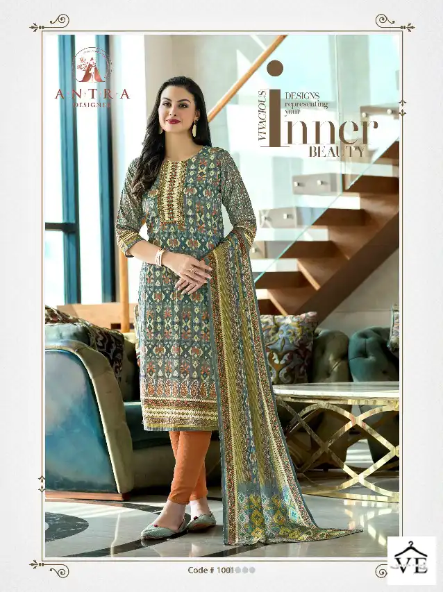 Antra Aaradhya Muslin Wholesale Readymade Salwar Suit Catalog — Wholesale Salwar Suits, MPA wholesale from Surat - Gallery Image 2