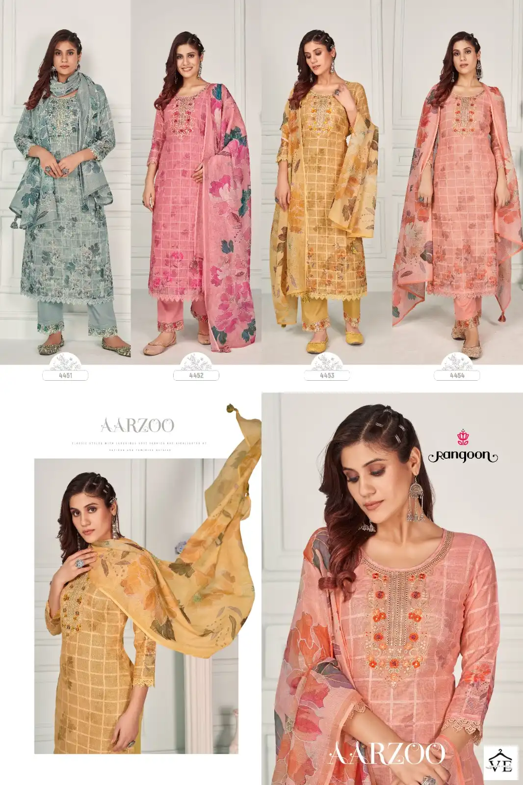 Rangoon Aarzoo Cotton Lilen Wholesale Readymade Salwar Suit Catalog — Wholesale Salwar Suits, MPA wholesale from Surat — view 5