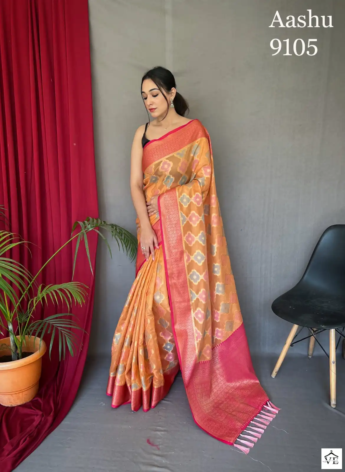 Vardan Ethnic Aashu Tissue Silk Wholesale Sarees Catalog — Wholesale Sarees, MPA wholesale from Surat - Gallery Image 2