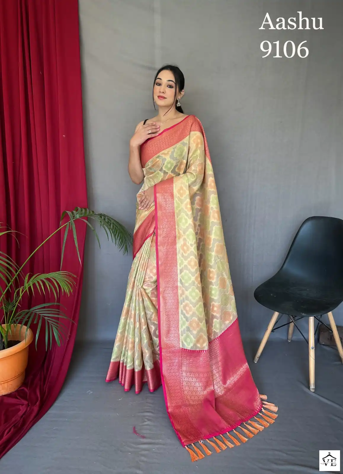 Vardan Ethnic Aashu Tissue Silk Wholesale Sarees Catalog — Wholesale Sarees, MPA wholesale from Surat - Gallery Image 3