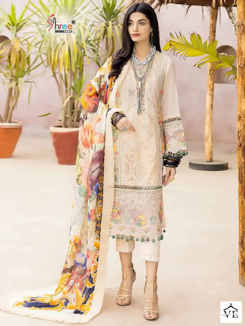 Shree Fabs Adan Libaas Schiffli Collection Vol 9 Cotton Wholesale Pakistani Salwar Suit Catalog — Wholesale Salwar Suits, MPA wholesale from Surat — view 1