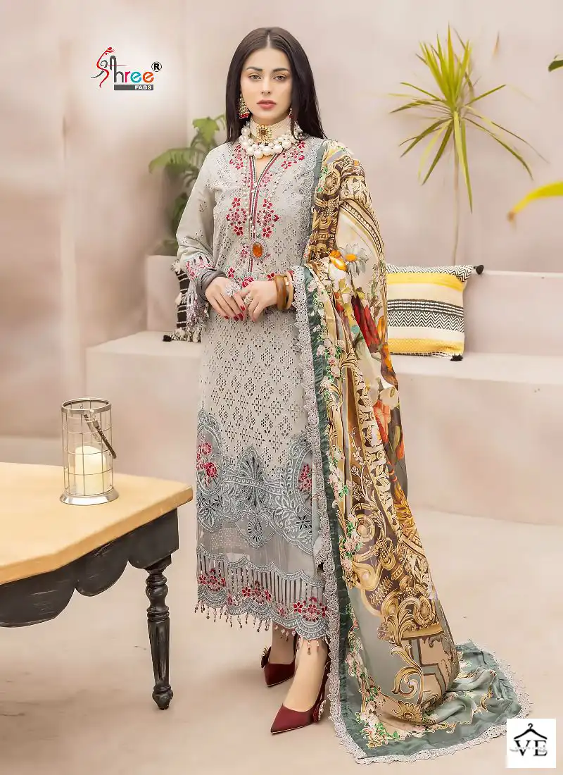 Shree Fabs Adan Libaas Schiffli Collection Vol 9 Cotton Wholesale Pakistani Salwar Suit Catalog — Wholesale Salwar Suits, MPA wholesale from Surat - Gallery Image 4