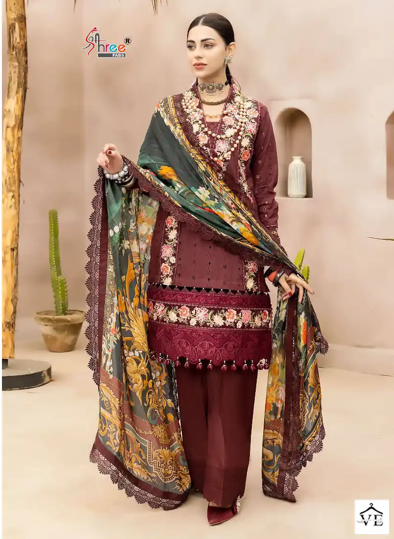 Shree Fabs Adan Libaas Schiffli Collection Vol 9 Cotton Wholesale Pakistani Salwar Suit Catalog — Wholesale Salwar Suits, MPA wholesale from Surat - Gallery Image 7