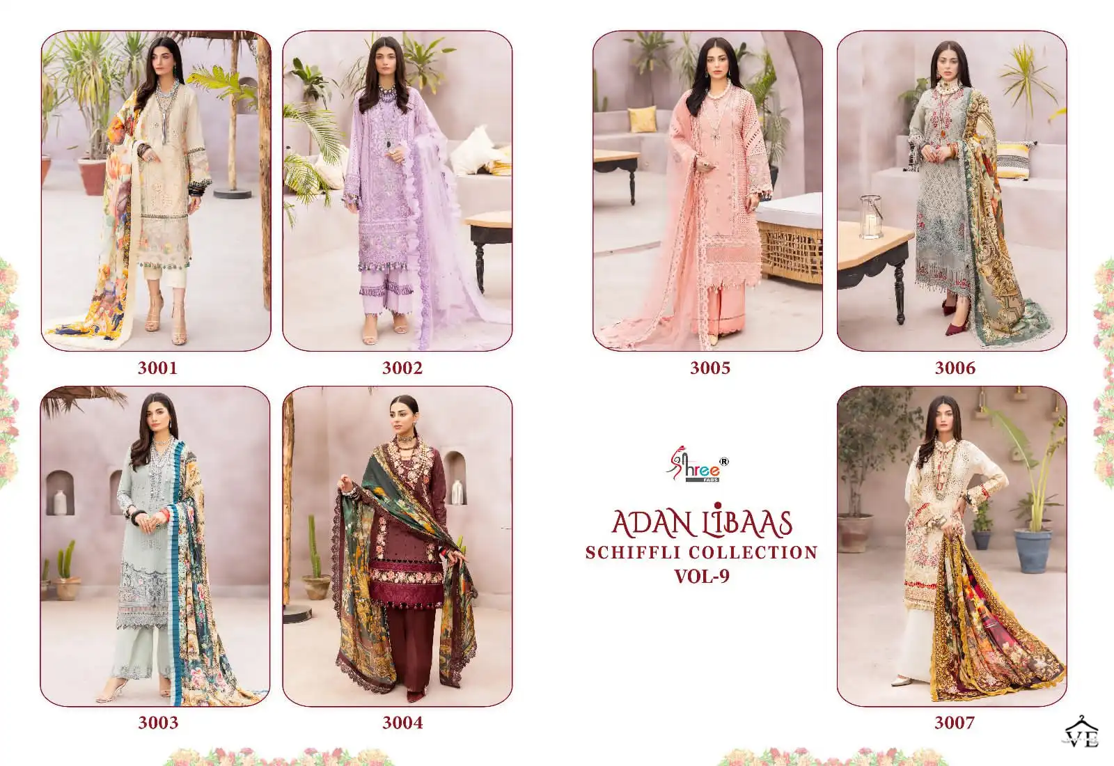 Shree Fabs Adan Libaas Schiffli Collection Vol 9 Cotton Wholesale Pakistani Salwar Suit Catalog — Wholesale Salwar Suits, MPA wholesale from Surat — view 8