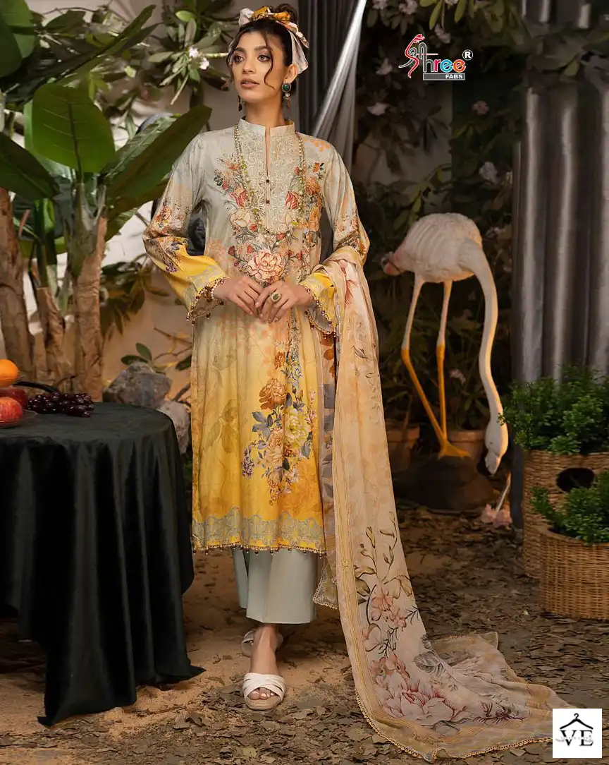 Shree Fabs Adan Libaas Summer Fantasy Pure Cotton Wholesale Pakistani Salwar Suit Catalog — Wholesale Salwar Suits, MPA wholesale from Surat - Gallery Image 7