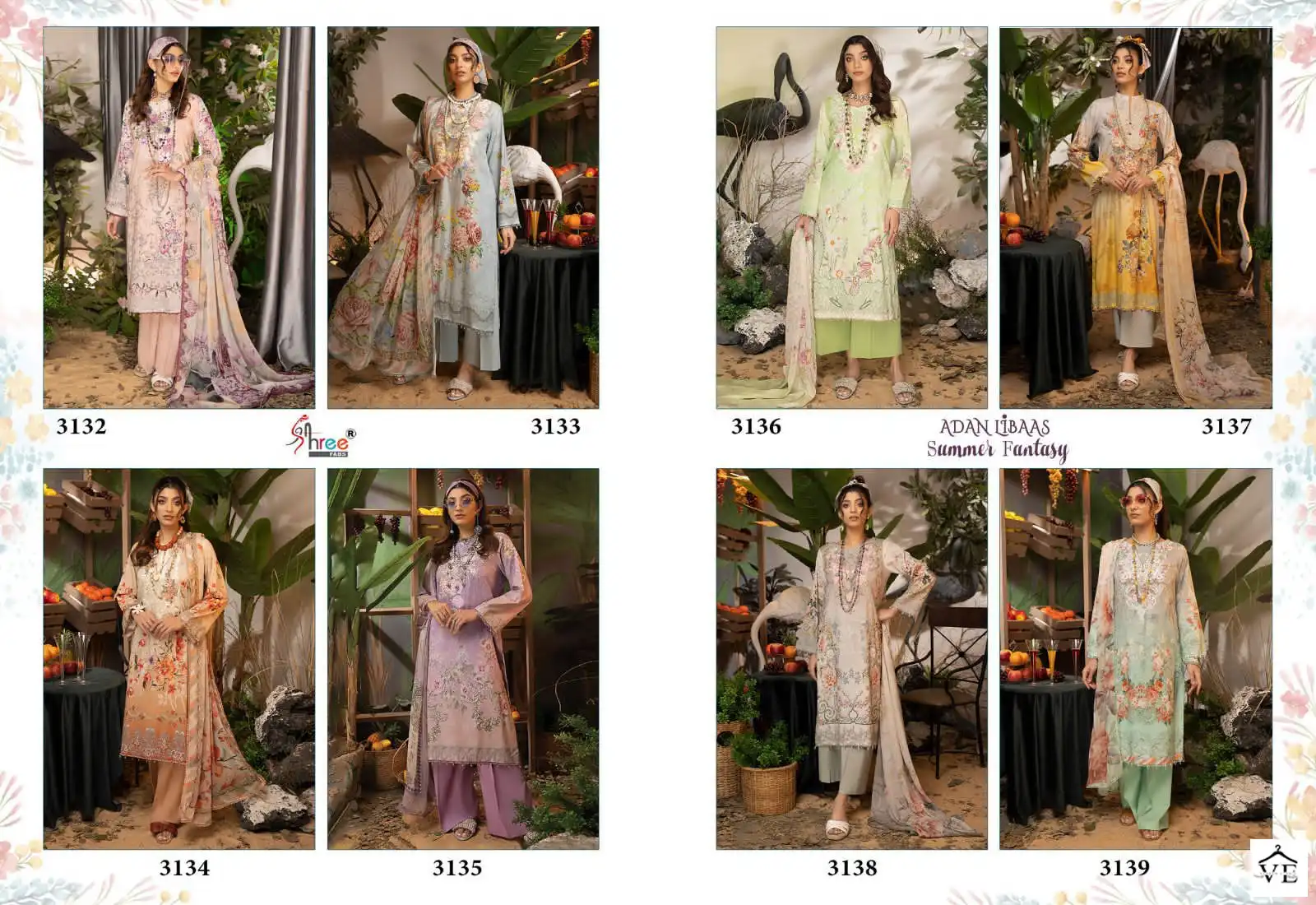 Shree Fabs Adan Libaas Summer Fantasy Pure Cotton Wholesale Pakistani Salwar Suit Catalog — Wholesale Salwar Suits, MPA wholesale from Surat — view 9