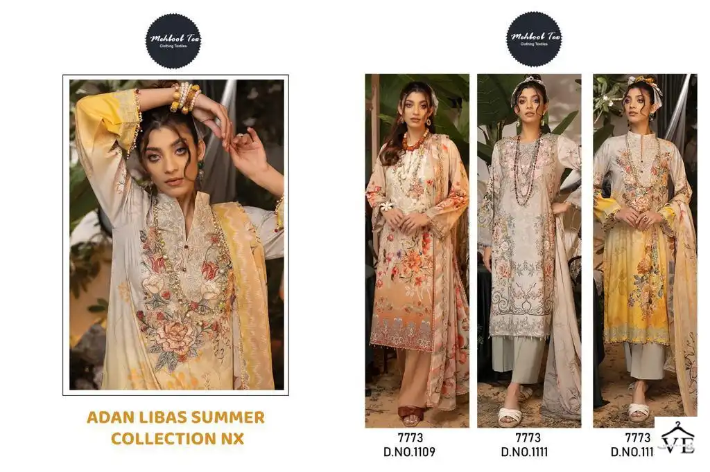 Mehboob Tex Adan Libaas Summer Nx Cotton Wholesale Pakistani Salwar Suit Catalog — Wholesale Salwar Suits, MPA wholesale from Surat — view 8