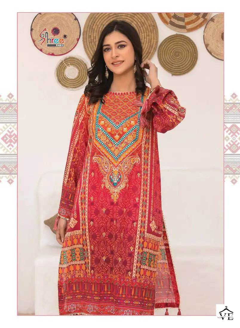 Shree Fabs Adan Libas Chunri Collection Cotton Wholesale Pakistani Salwar Suit Catalog — Wholesale Salwar Suits, MPA wholesale from Surat - Gallery Image 5