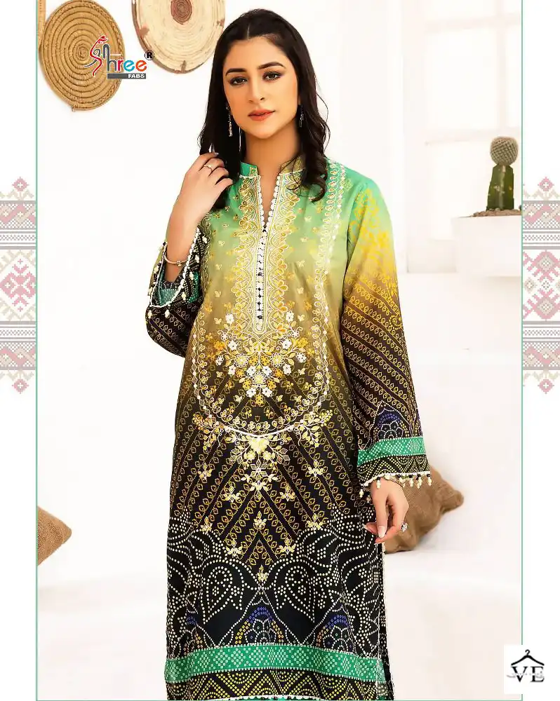 Shree Fabs Adan Libas Chunri Collection Cotton Wholesale Pakistani Salwar Suit Catalog — Wholesale Salwar Suits, MPA wholesale from Surat — view 1