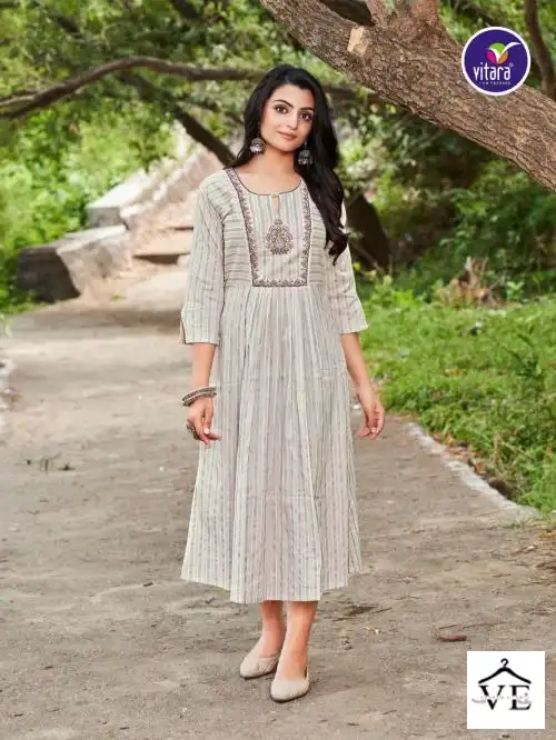 Vitara Addison Zari Nova Silk Wholesale Designer Kurtis Catalog — Wholesale Kurtis, MPA wholesale from Surat - Gallery Image 2