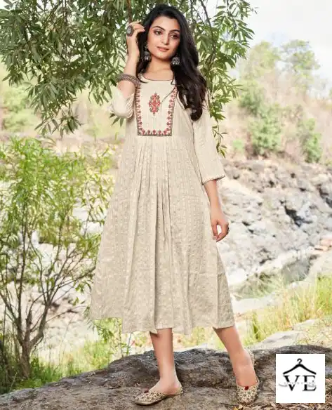 Vitara Addison Zari Nova Silk Wholesale Designer Kurtis Catalog — Wholesale Kurtis, MPA wholesale from Surat — view 1