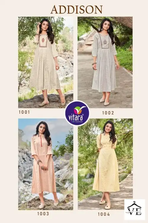 Vitara Addison Zari Nova Silk Wholesale Designer Kurtis Catalog — Wholesale Kurtis, MPA wholesale from Surat — view 5