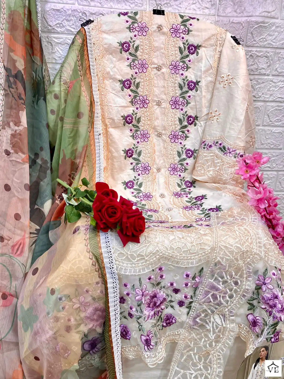 Vardan Ethnic Af 82 Pure Cambric Cotton Wholesale Pakistani Salwar Suit Catalog — Wholesale Salwar Suits, MPA wholesale from Surat - Gallery Image 4