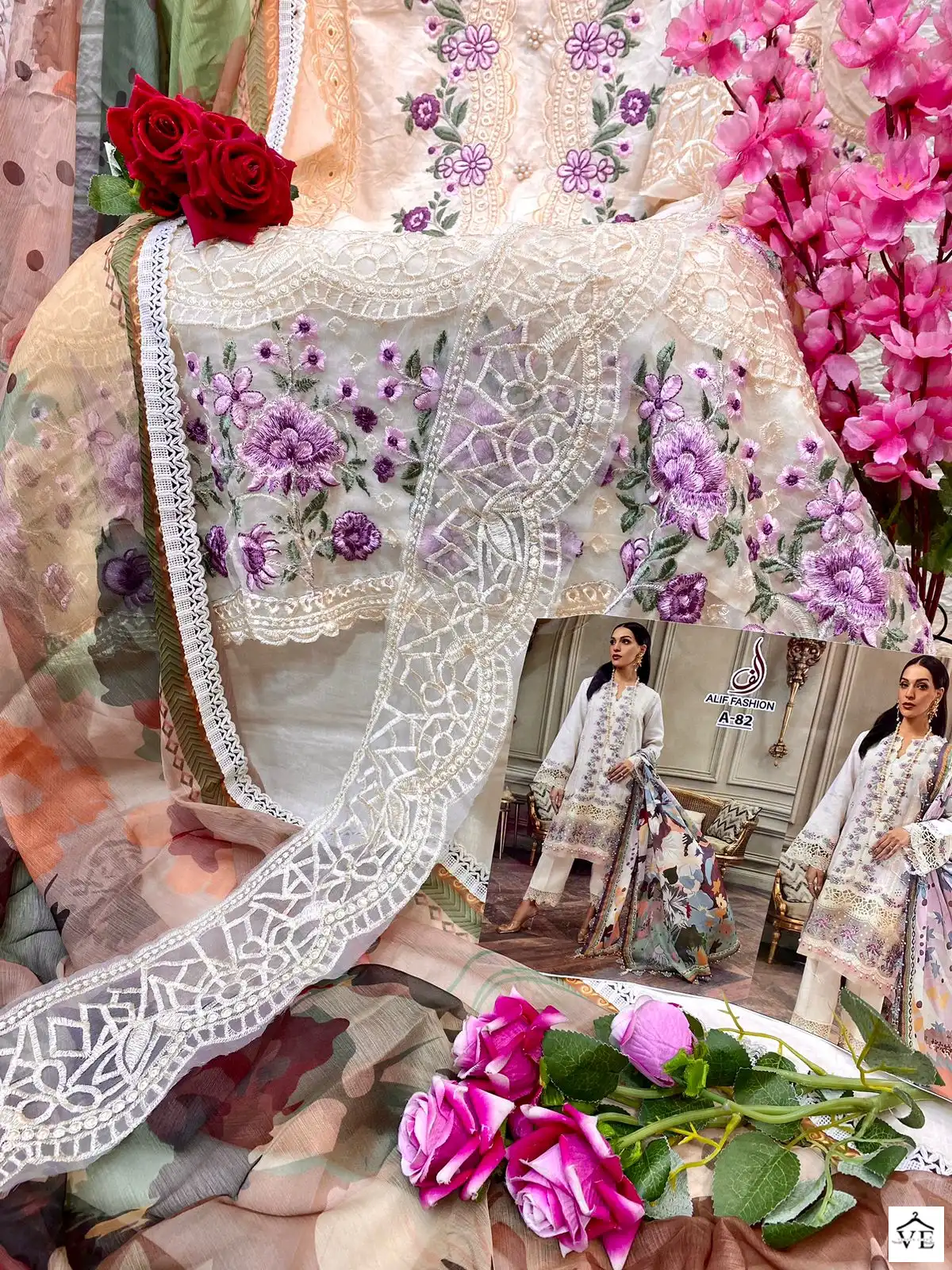 Vardan Ethnic Af 82 Pure Cambric Cotton Wholesale Pakistani Salwar Suit Catalog — Wholesale Salwar Suits, MPA wholesale from Surat — view 5