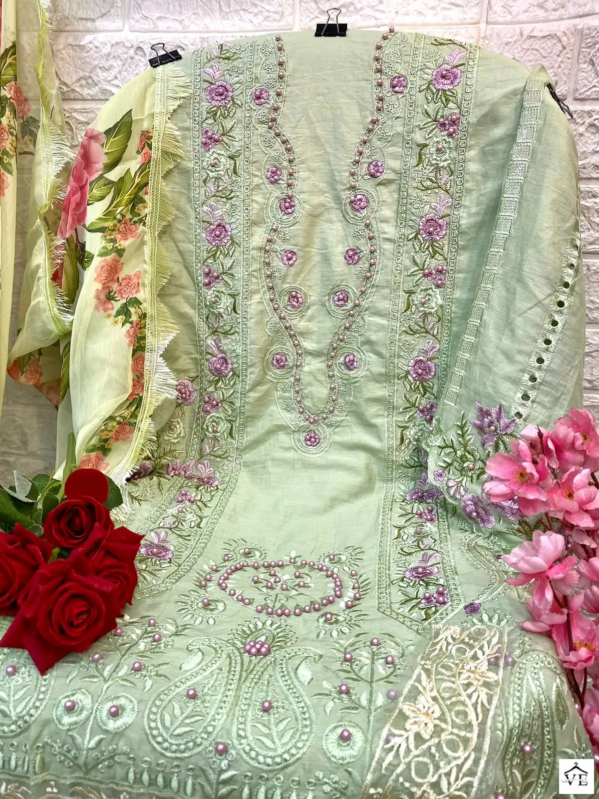 Vardan Ethnic Af 83 Pure Cambric Cotton Wholesale Pakistani Salwar Suit Catalog — Wholesale Salwar Suits, MPA wholesale from Surat - Gallery Image 2