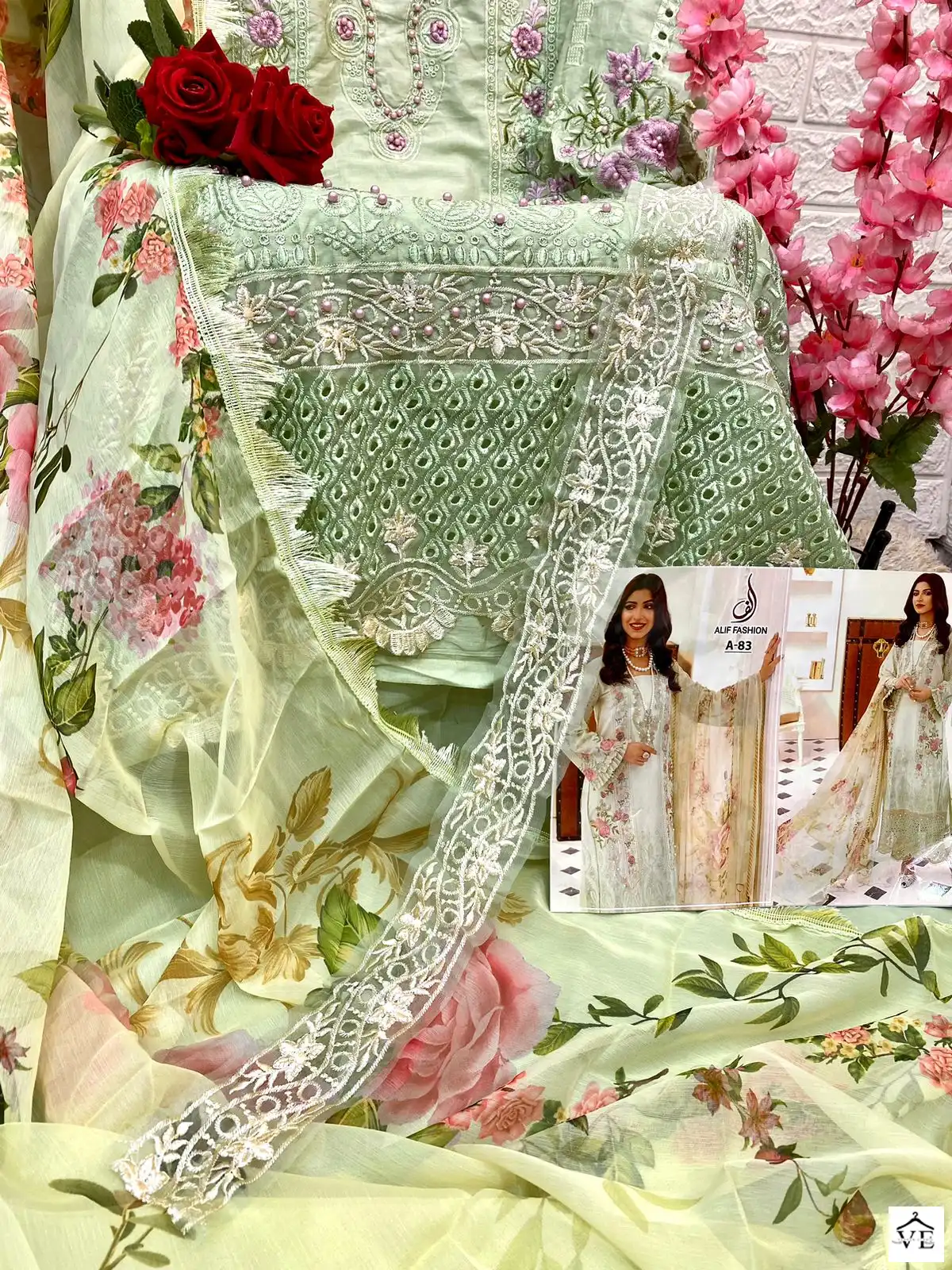 Vardan Ethnic Af 83 Pure Cambric Cotton Wholesale Pakistani Salwar Suit Catalog — Wholesale Salwar Suits, MPA wholesale from Surat — view 5