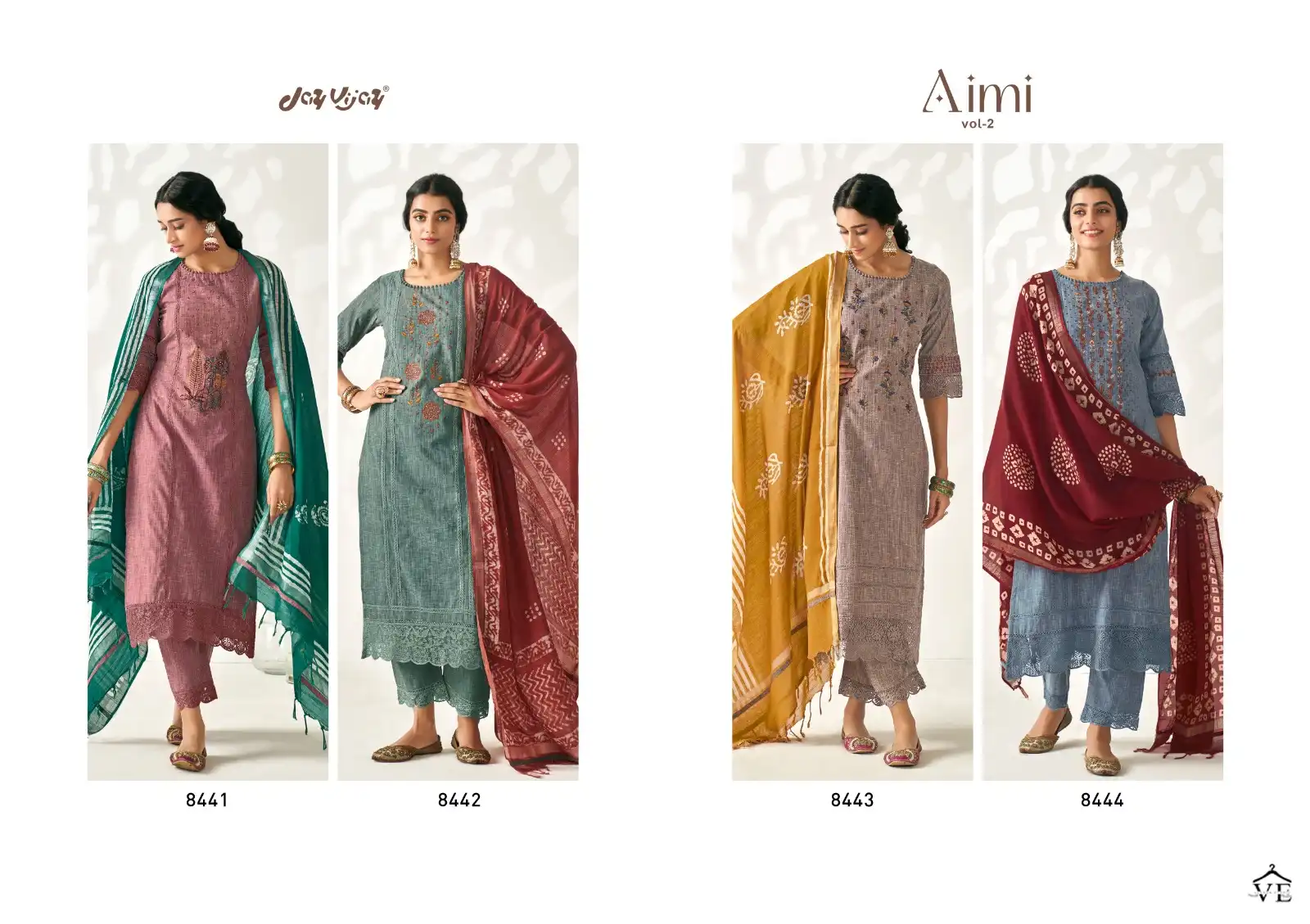 Jayvijay Aimi Vol 2 Pure South Cotton Wholesale Designer Salwar Suit Catalog — Wholesale Salwar Suits, MPA wholesale from Surat — view 5