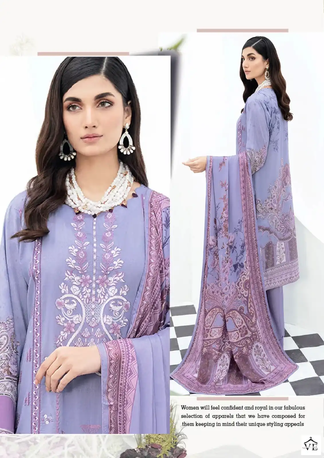 Al Karam Kesariya Magic In Print Vol 8 Cambric Cotton Wholesale Pakistani Salwar Suit Catalog — Wholesale Salwar Suits, Alkaram wholesale from Surat — view 5