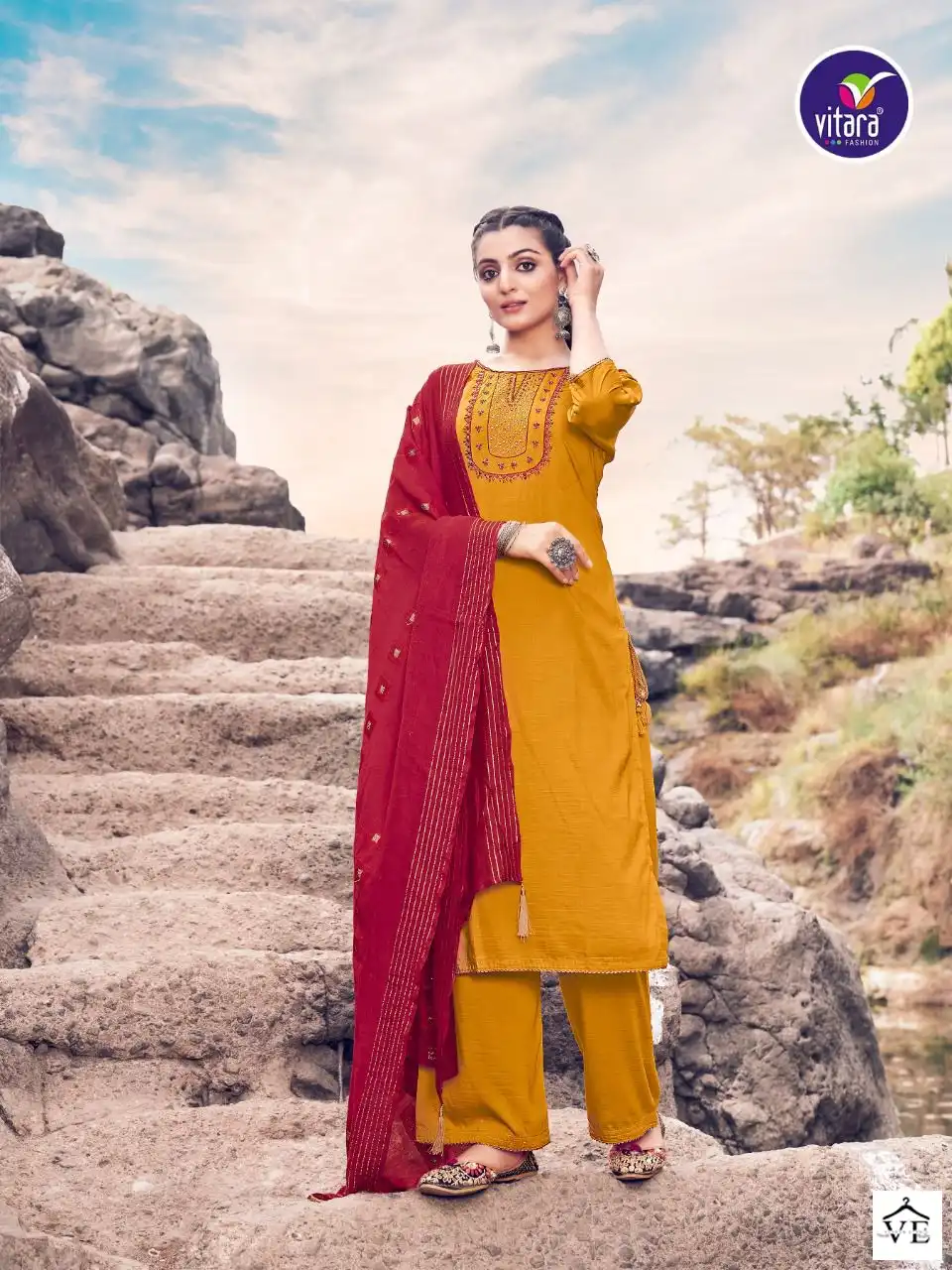 Vitara Alexa Premium Alexa Wholesale Readymade Salwar Suit Catalog — Wholesale Salwar Suits, MPA wholesale from Surat — view 3