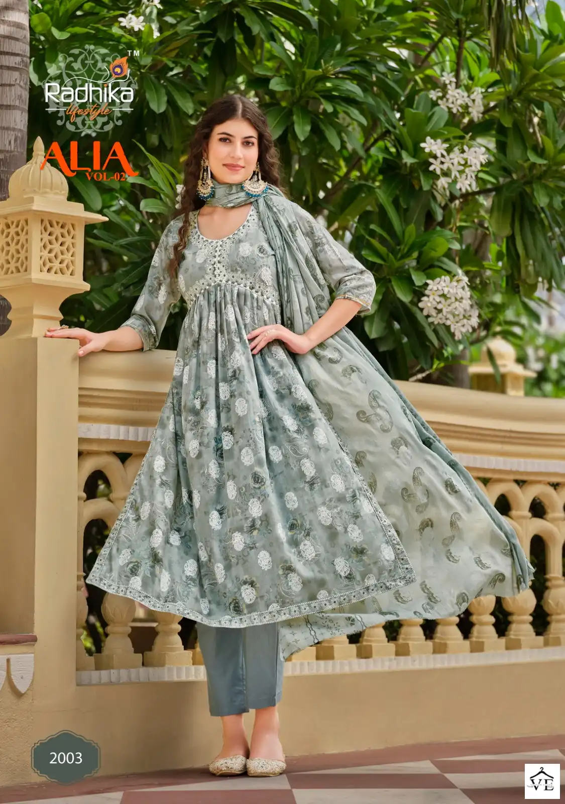 Radhika Lifestyle Alia Vol 2 Mul Foil Print Wholesale Readymade Salwar Suit Catalog — Wholesale Salwar Suits, MPA wholesale from Surat — view 2