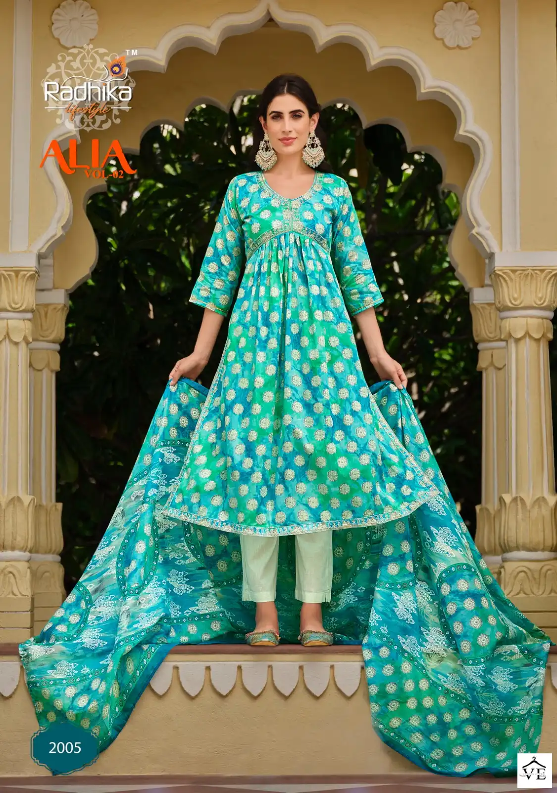 Radhika Lifestyle Alia Vol 2 Mul Foil Print Wholesale Readymade Salwar Suit Catalog — Wholesale Salwar Suits, MPA wholesale from Surat — view 4