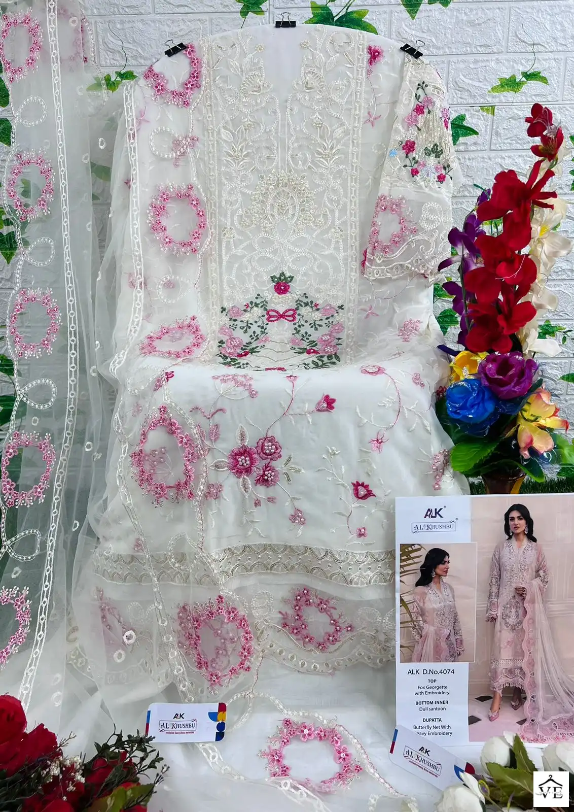 Al_Khushbu Alk Dno_4074 Georgette Wholesale Pakistani Salwar Suit Catalog — Wholesale Salwar Suits, MPA wholesale from Surat - Gallery Image 2