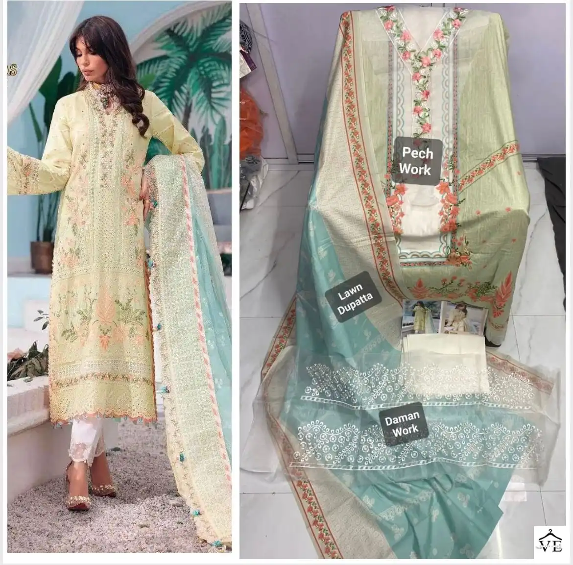 Shai Libaas Anaya Pure Cambric Cotton Wholesale Pakistani Salwar Suit Catalog — Wholesale Salwar Suits, MPA wholesale from Surat - Gallery Image 3