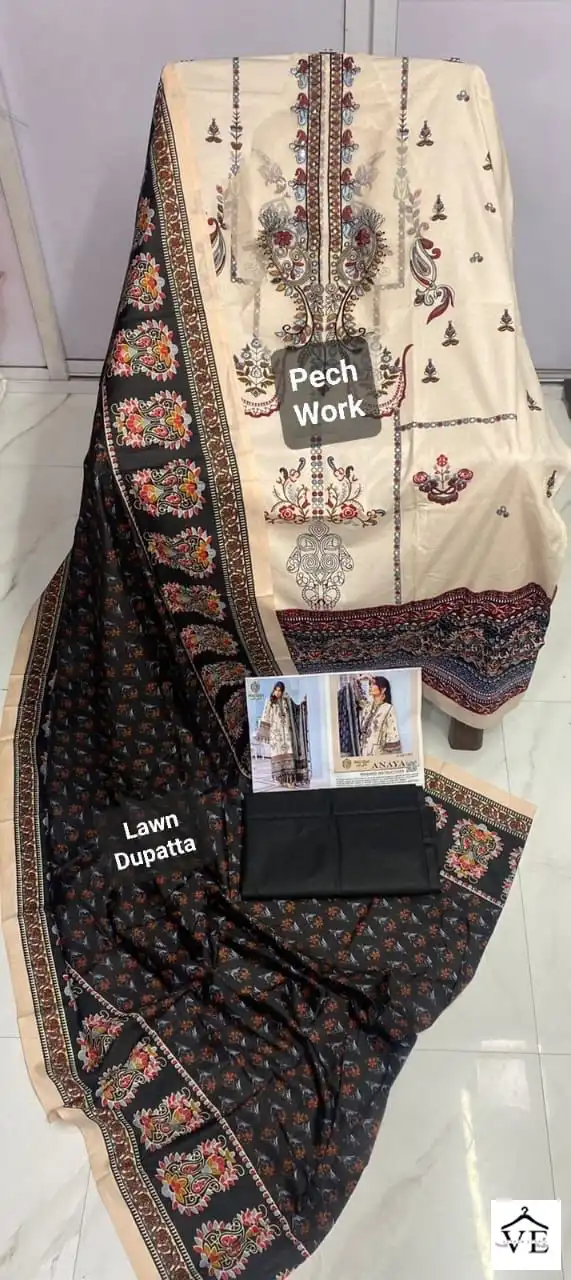 Shai Libaas Anaya Pure Cambric Cotton Wholesale Pakistani Salwar Suit Catalog — Wholesale Salwar Suits, MPA wholesale from Surat - Gallery Image 5