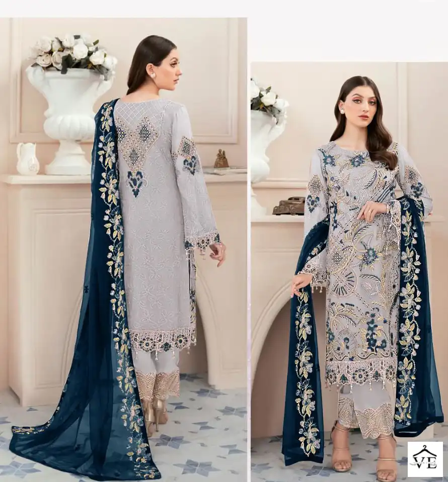 Anaya Zf 82 Georgett Wholesale Pakistani Salwar Suit Catalog — Wholesale Salwar Suits, MPA wholesale from Surat - Gallery Image 3