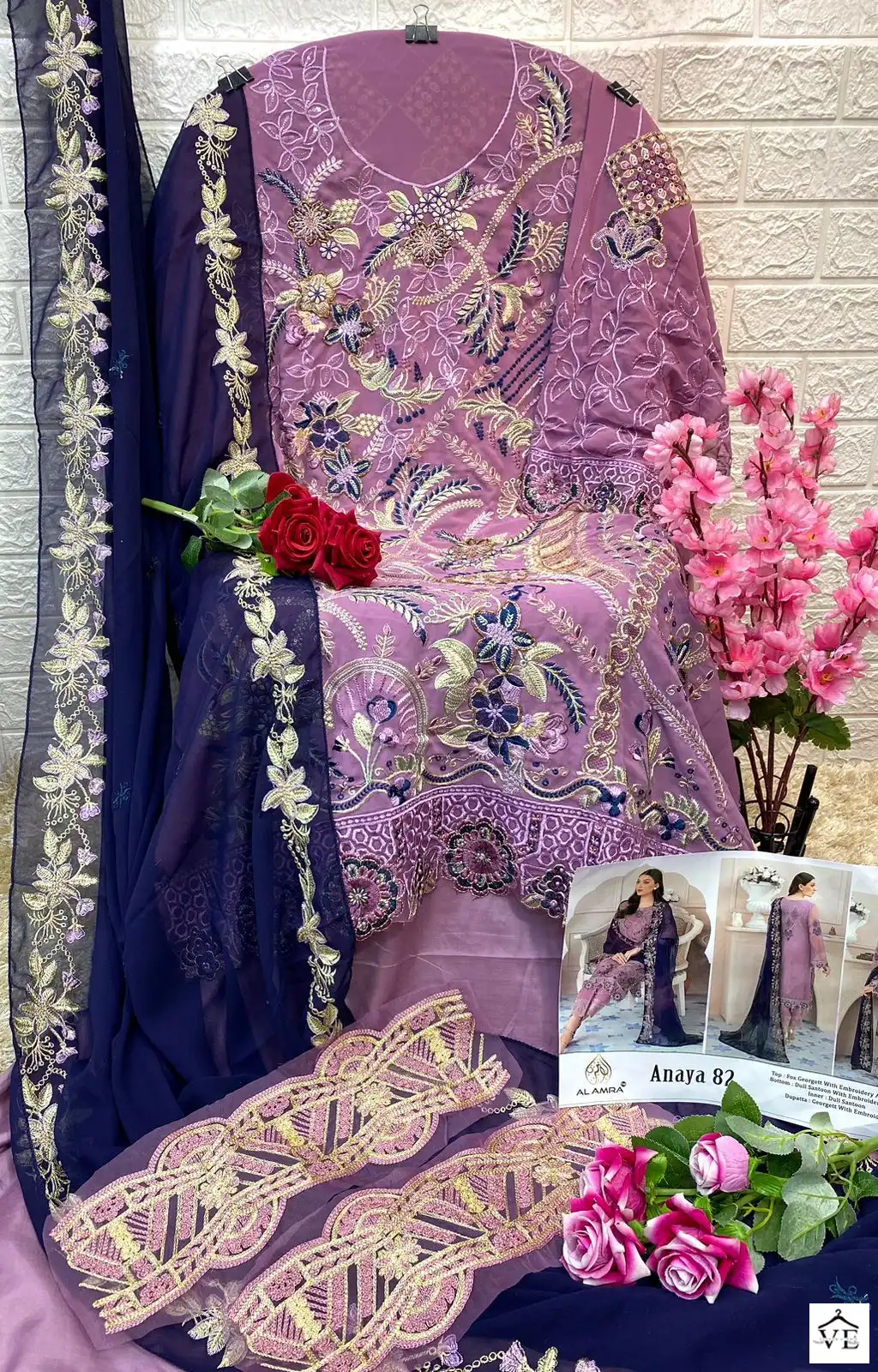 Anaya Zf 82 Georgett Wholesale Pakistani Salwar Suit Catalog — Wholesale Salwar Suits, MPA wholesale from Surat - Gallery Image 4