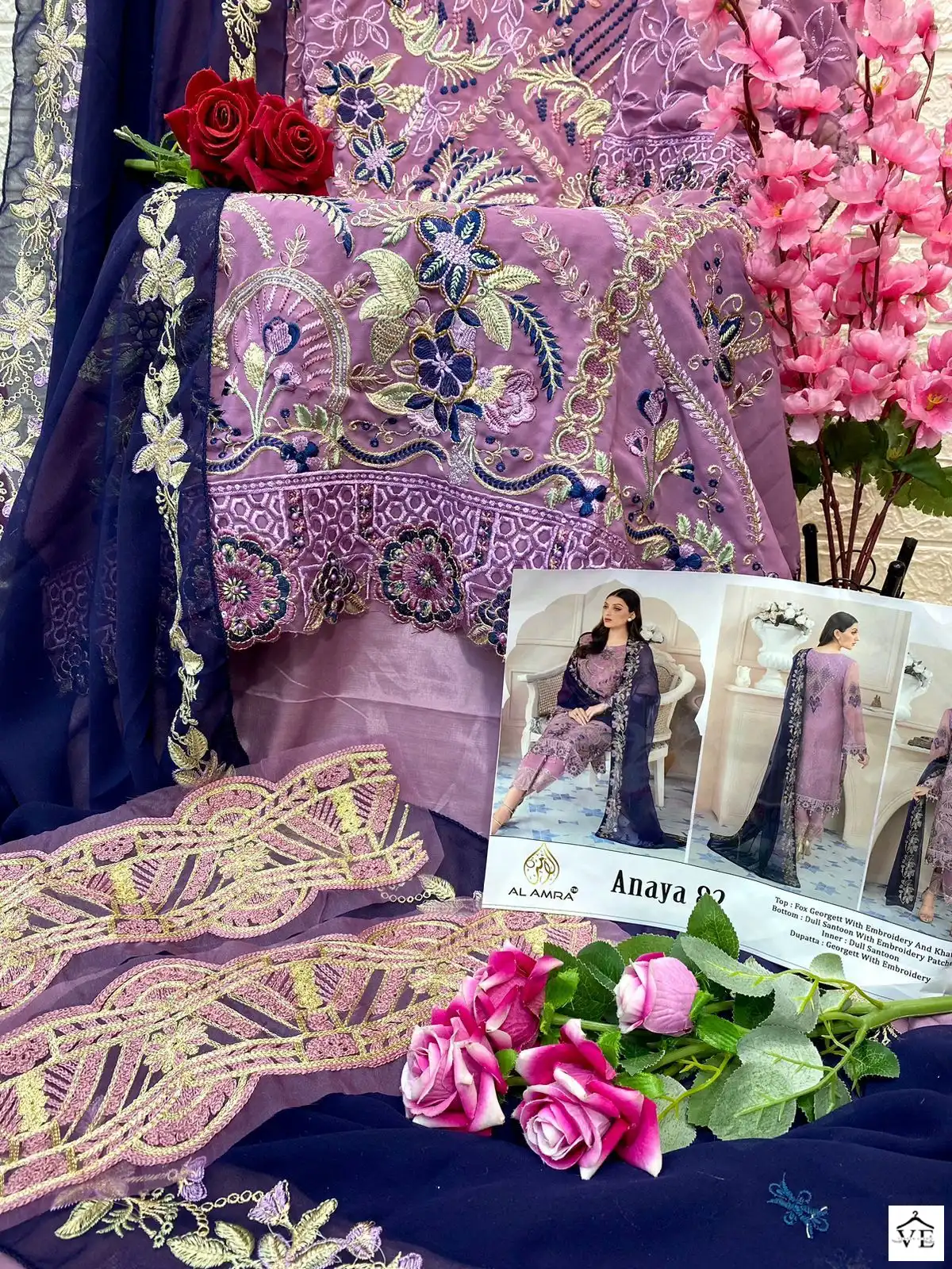 Anaya Zf 82 Georgett Wholesale Pakistani Salwar Suit Catalog — Wholesale Salwar Suits, MPA wholesale from Surat - Gallery Image 7