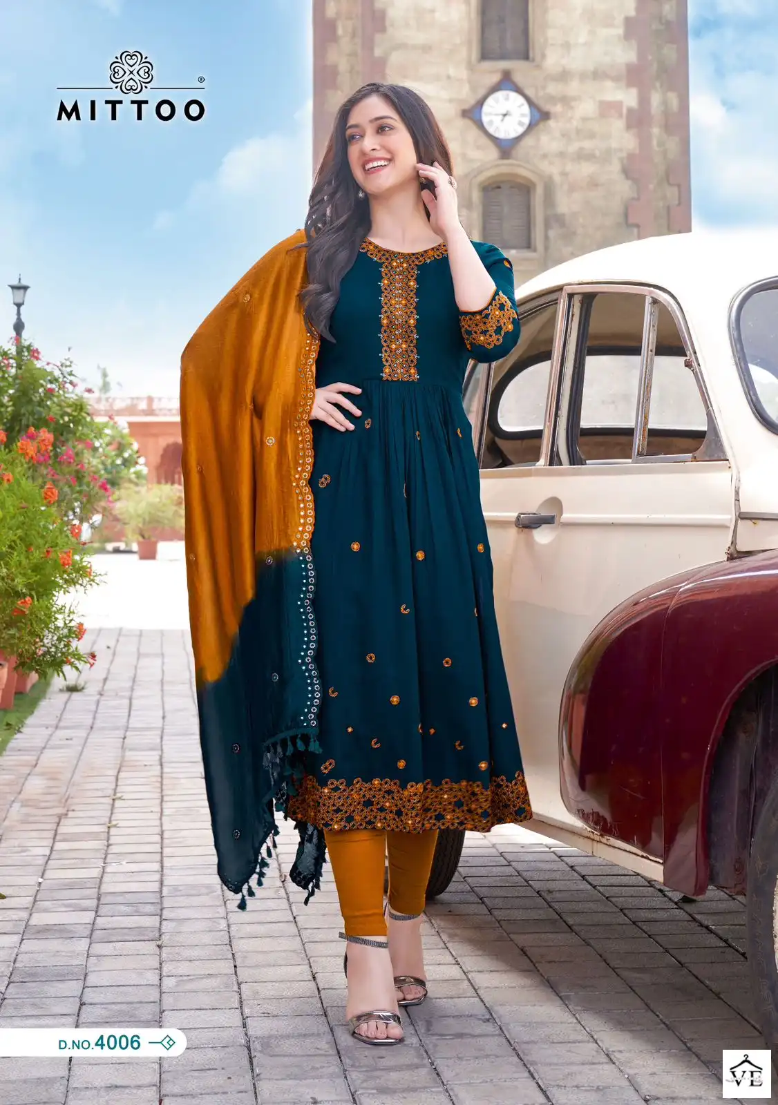 Mittoo Antra Rayon Wrinkle Wholesale Readymade Salwar Suit Catalog — Wholesale Salwar Suits, Mittoo wholesale from Surat - Gallery Image 5